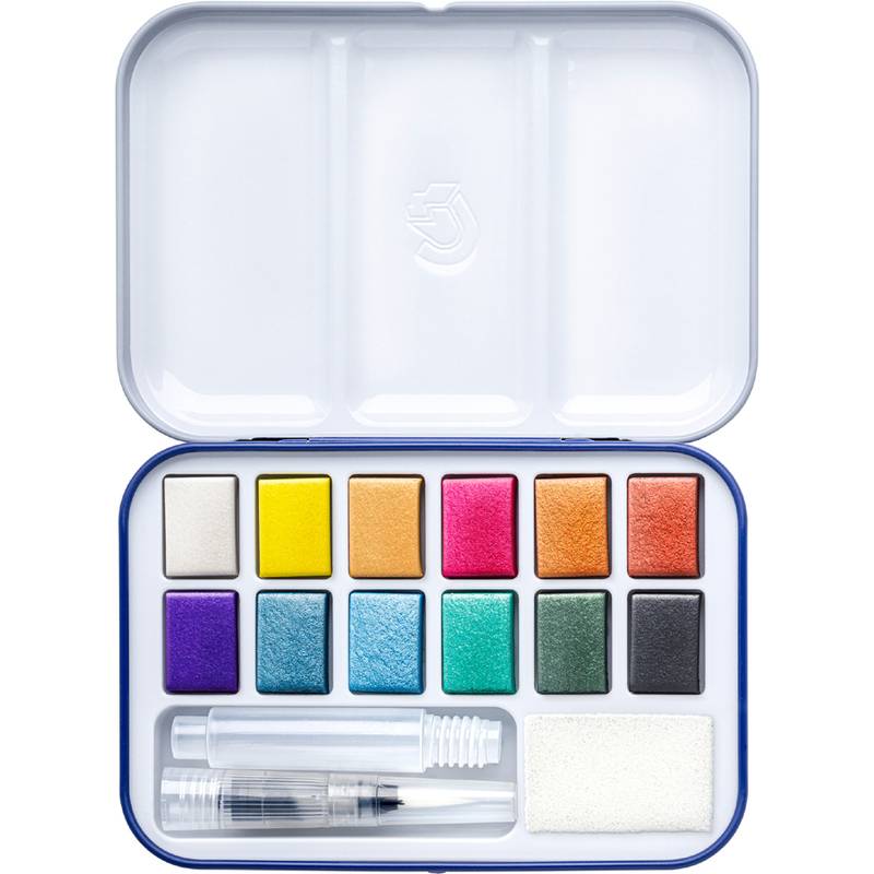 STAEDTLER Metallic-Aquarellfarbe, 12er Metalletui