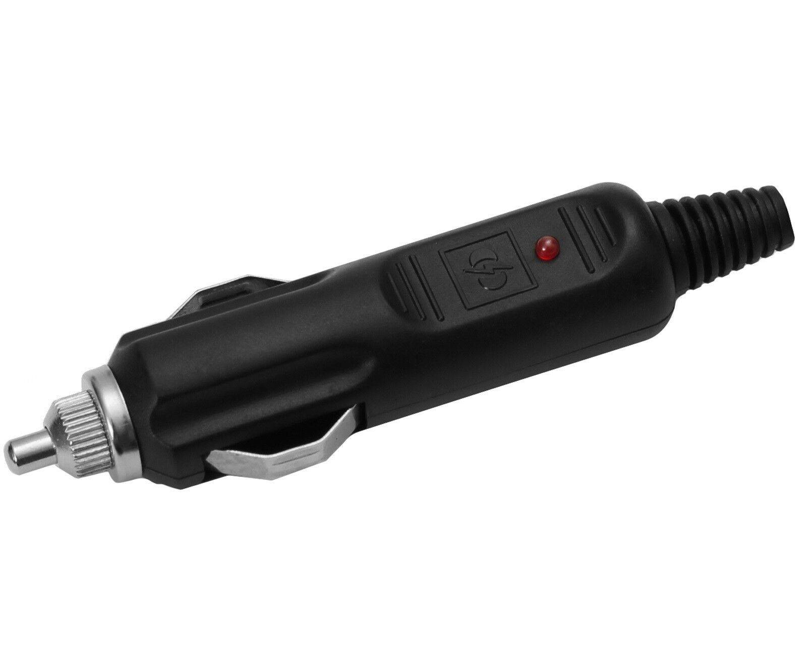 Zigarettenanzünder Stecker 12V KFZ Auto Motorrad mit LED und 3A Sicherung