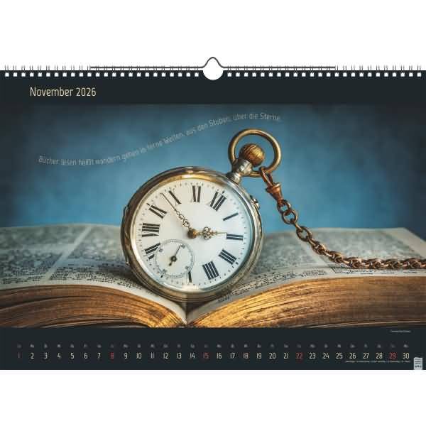 Bildkalender 44x31cm 1 Seite/Monat Stille Momente 2026