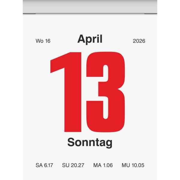 Abreißkalender 53,6x71mm 2026