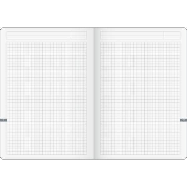Buchkalender 739 Slimline 17x24cm 1 Monat/2 Seiten Baladek-Einband schwarz 2026