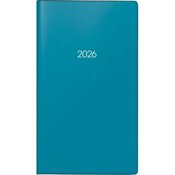 Taschenkalender 753 8,7x15,3cm 1 Monat/2 Seiten Kunststoff petrol 2026