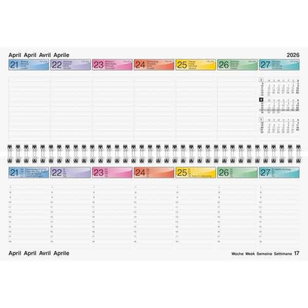 Querkalender 772 Dataline 29,7x10cm 1 Woche/2 Seiten Karton-Umschlag 2026