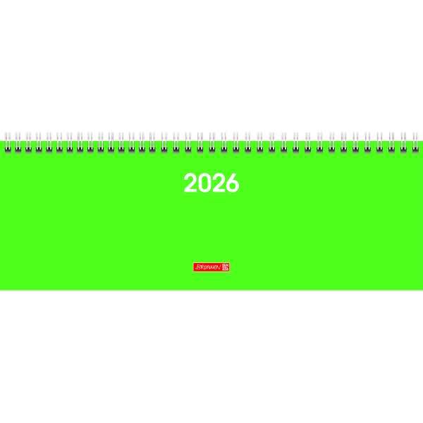 Querkalender 772 29,7x10,5cm 1 Woche/2 Seiten Karton-Umschlag grün 2026