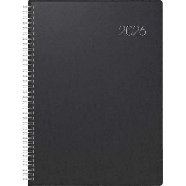 Buchkalender 787 A4 1 Tag/Seite Balacron schwarz 2026