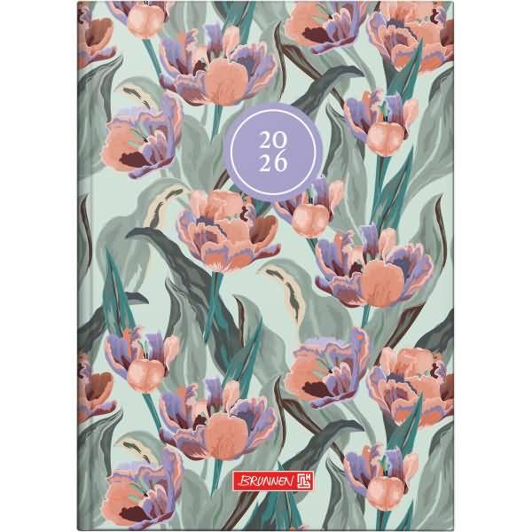 Buchkalender 795 A5 1 Tag/Seite Grafik-Einband Botanical 2026