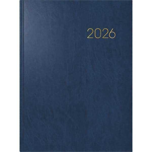 Buchkalender 797 16,8x24cm 1 Woche/2 Seiten Miradur-Einband blau 2026