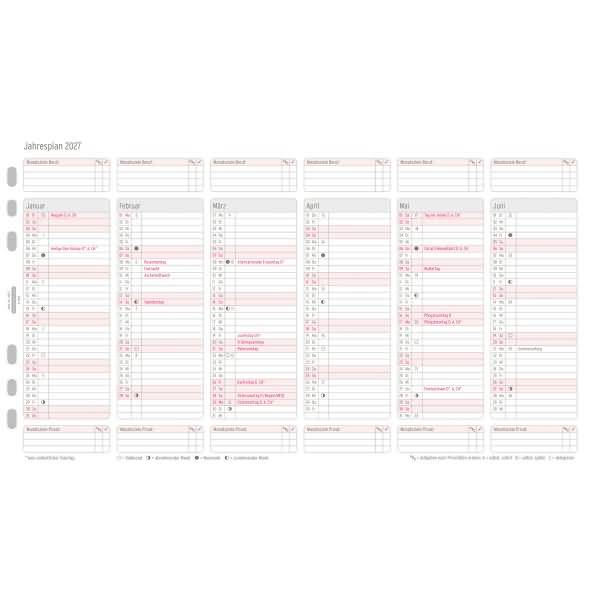 Jahresplan A5 mit Leporellofalzung Kalendarium 2027