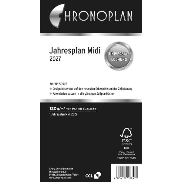 Jahresplan Midi mit Leporellofalzung Kalendarium 2027