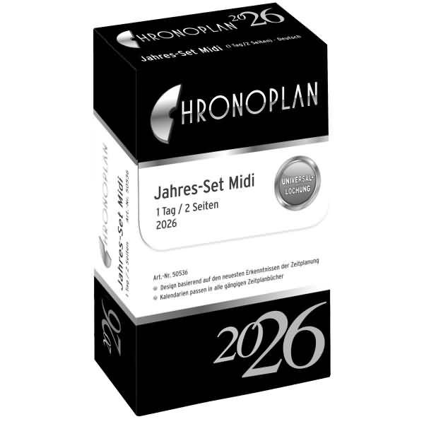 Jahres-Set Midi 1 Tag/1 Seite Kalendarium 2026
