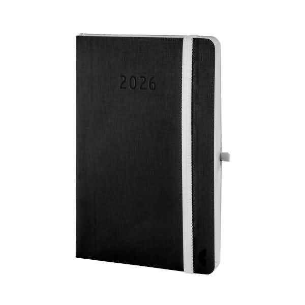 Buchkalender Chronobook Softcover Black Edition Mini 1 Woche/2 Seiten schwarz 2026