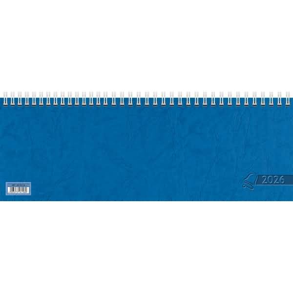 Querkalender 29,7x10,5cm 1 Woche/2 Seiten blau Kalendarium 2026