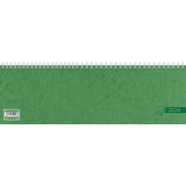 Tisch-Querkalender 327x112mm 1 Woche auf einer 2 Seite grün Kalendarium 2026