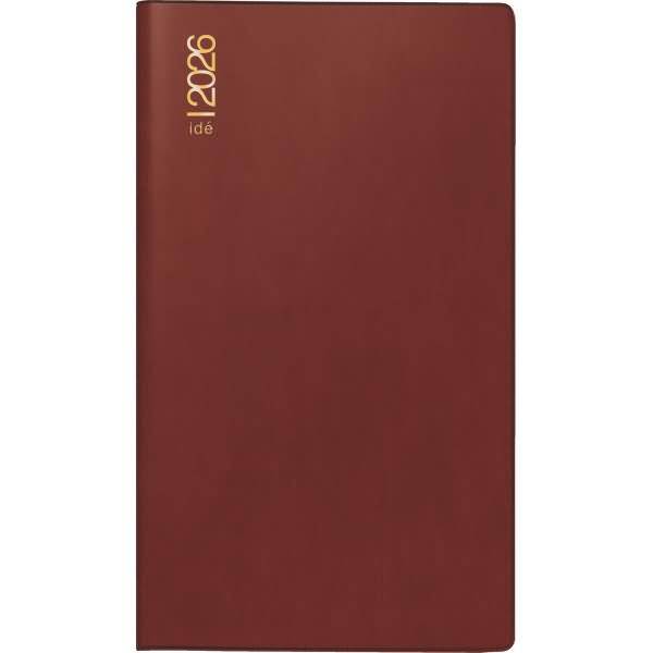 Taschenkalender TM17 8,7x15,3cm 1 Woche/2 Seiten Kunststoff bordeaux 2026