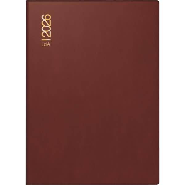 Taschenkalender Perfect/Technik I 10x14cm 1 Woche/2 Seiten Kunststoff bordeaux 2026