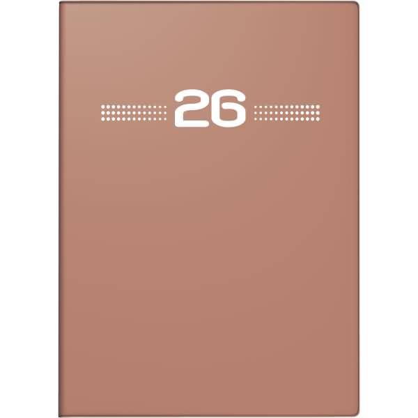 Taschenkalender Perfect/Technik I 10x14cm 1 Woche/2 Seiten Kunststoff-Einband caramel 2026