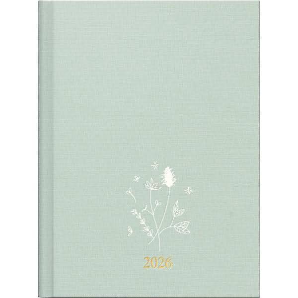 Taschenkalender Premium Young Line Mini A6 1 Woche/2 Seiten Textil Wild Flowers 2026