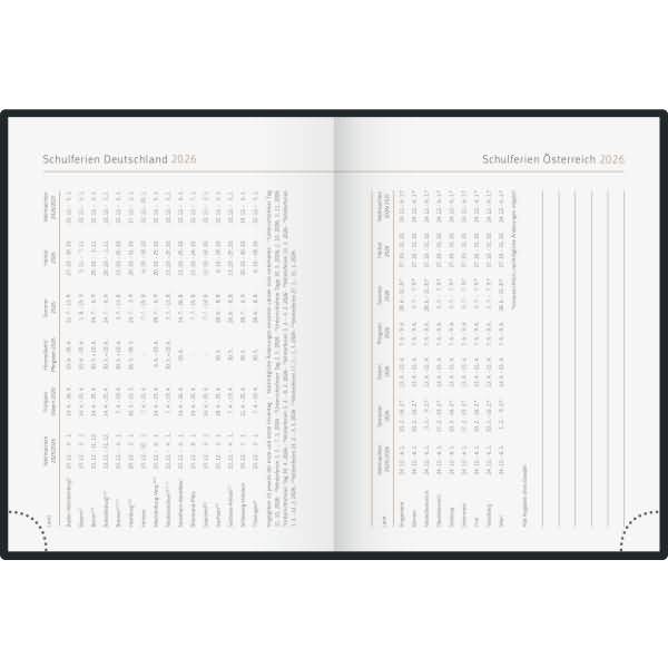 Taschenkalender Premium Young Line Mini A6 1 Woche/2 Seiten Textil Wild Flowers 2026