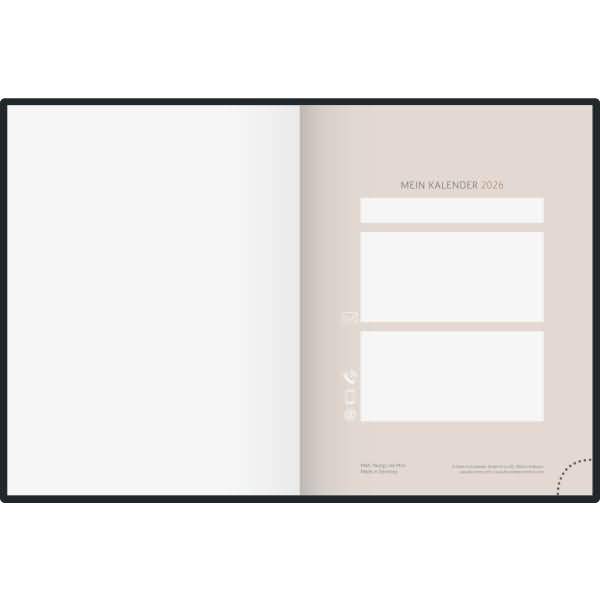 Taschenkalender Premium Young Line Mini A6 1 Woche/2 Seiten Textil Wild Flowers 2026