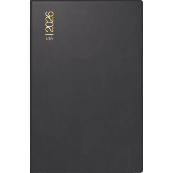 Taschenkalender Industrie I 7,2x11,2cm 1 Woche/Seite Kunststoff schwarz 2026