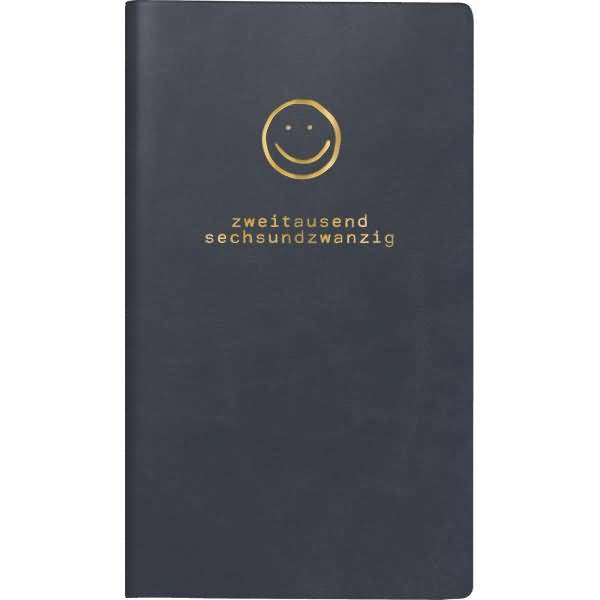 Taschenkalender Modell int. 8,7x15,3cm 1 Woche/2 Seiten Kunstleder Trend dunkelblau 2026