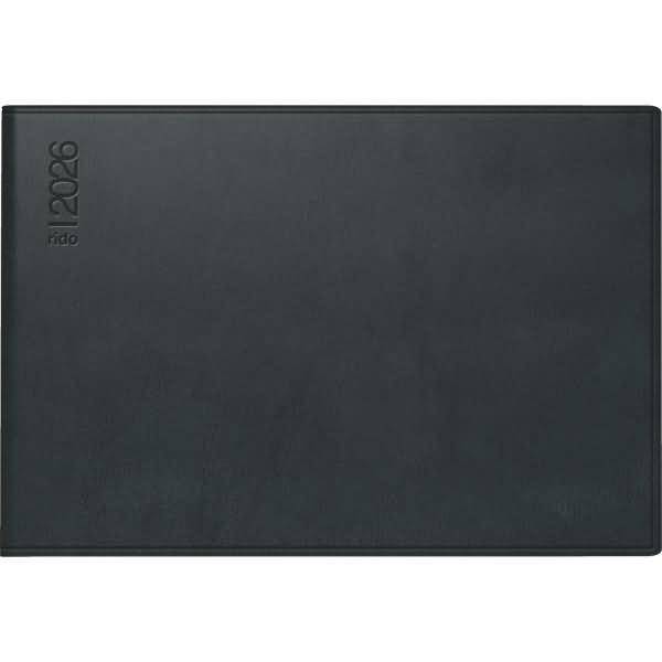 Taschenkalender Septimus 15,2x10,2cm 1 Woche/2 Seiten Kunststoff schwarz 2026