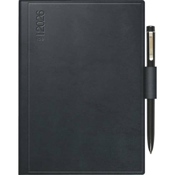 Taschenkalender Perfect/Technik I 10x14cm 1 Woche/2 Seiten Kunststoff Skivertex schwarz 2026