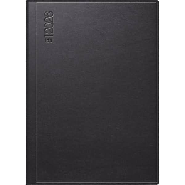 Taschenkalender Perfect/Technik I 10x14cm 1 Woche/2 Seiten Kunstleder schwarz 2026