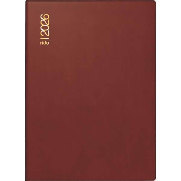 Taschenkalender Technik II 10x14cm 2 Tage/Seite Kunststoff bordeaux 2026