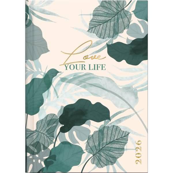 Taschenkalender Technik III 10x14cm 1 Tag/Seite Grafik-Einband Love Your Life 2026