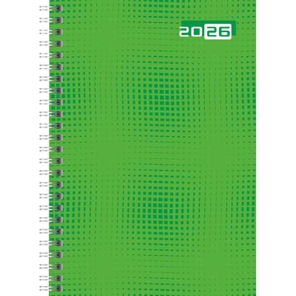 Buchkalender futura 2 A5 1 Woche/2 Seiten Papier grün Kalendarium 2026