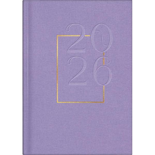 Buchkalender futura 2 A5 1 Woche/2 Seiten Kunstleder Trend Art Deco anthrazit 2026