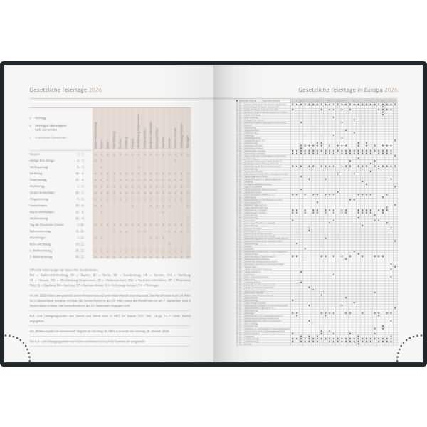 Wochenkalender Young Line 1 Woche/2 Seiten Leinen-Einband Wild Flowers mint 2026