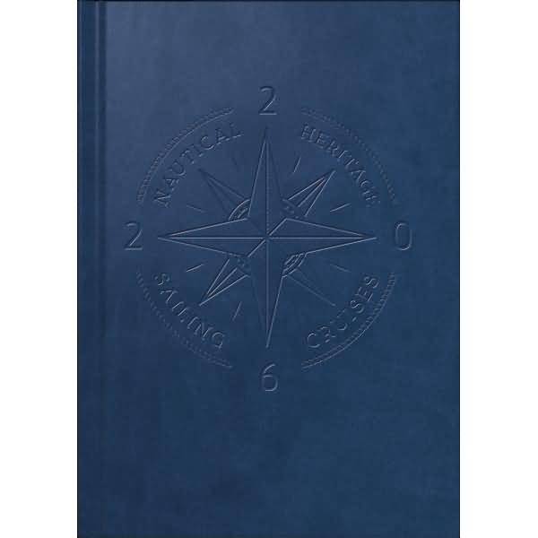 Buchkalender Mentor 14,8x20,8cm 1 Tag/Seite Kunstleder Nautic blau 2026