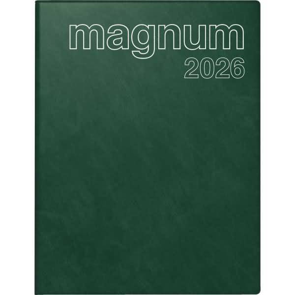 Buchkalender magnum 18,3x24cm 1 Woche/2 Seiten Kunststoff Catana dunkelgrün 2026