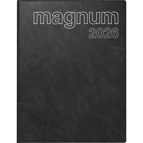 Buchkalender magnum 18,3x24cm 1 Woche/2 Seiten Kunststoff Catana schwarz 2026