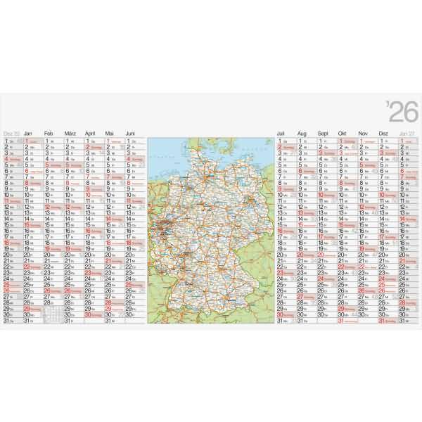 Plakatkalender Deutschland 114x64cm quer 2026