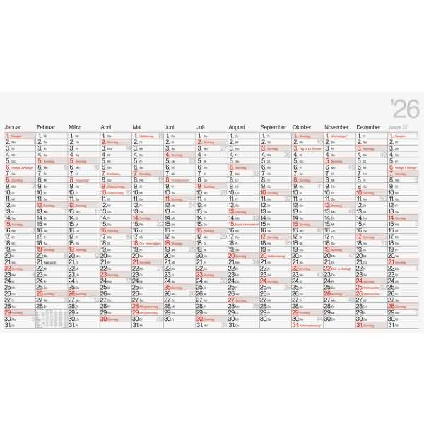 Plakatkalender young design XL 139x79cm 2026