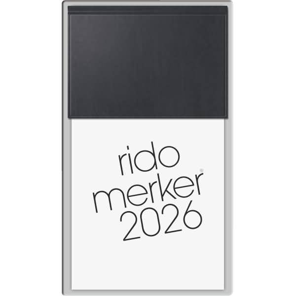 Tischkalender Merker 10,8x20,1cm PP schwarz 2026
