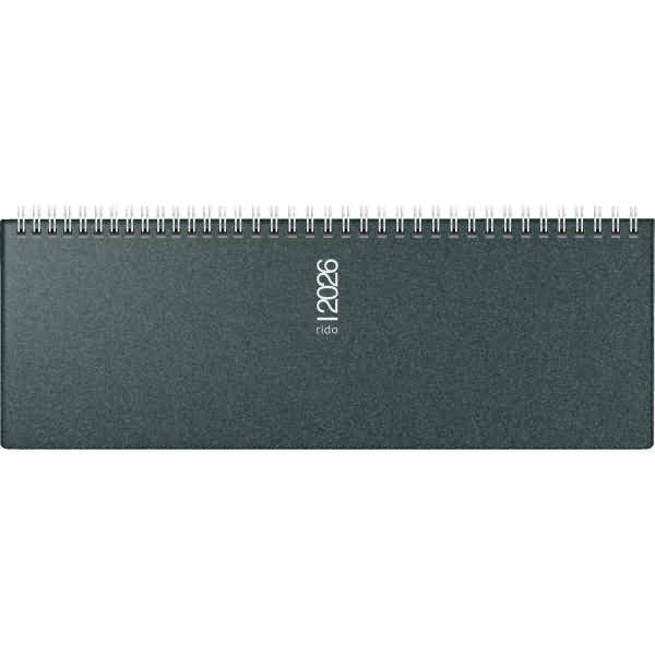 Schreibtischquerkalender Septant 30,7x10,5cm 1 Woche/2 Seiten Visicron schwarz 2026