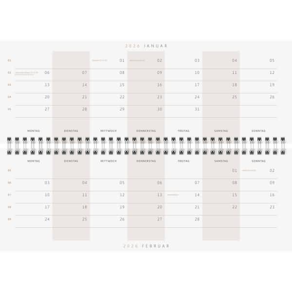 Querkalender Young Line 29,7x10,5cm 1 Woche/2 Seiten Universe dunkelblau 2026