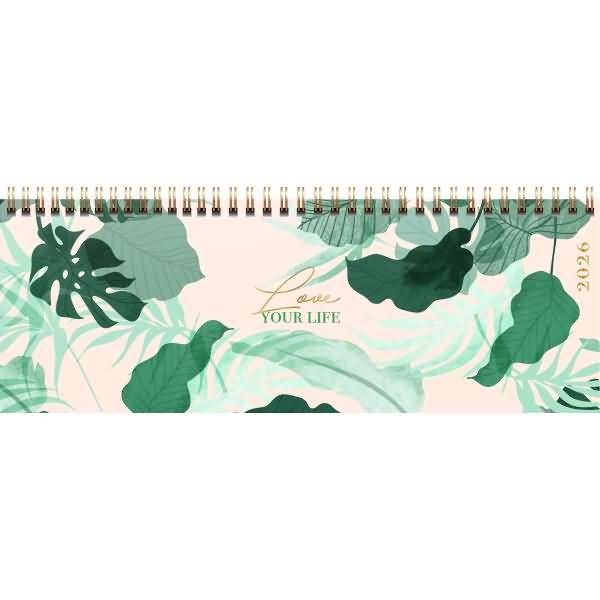 Querkalender Young Line 29,7x10,5cm 1 Woche/2 Seiten Love 2026