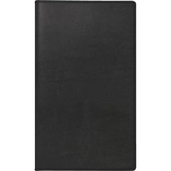 Taschenkalender TM12 8,7x15,3cm 1 Monat/2 Seiten Kunstleder schwarz 2026
