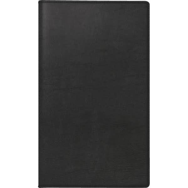 Taschenkalender Miniplaner d15 8,7x15,3cm 1 Monat/2 Seiten Kunstleder schwarz 2026
