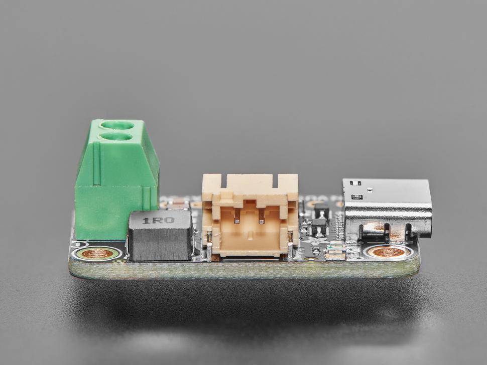 Adafruit bq25185 Ladegerät/Spannungswandler für Akkus ab 500mAh, JST PH-2 Pin, USB/DC/Solar, 5V, 1A