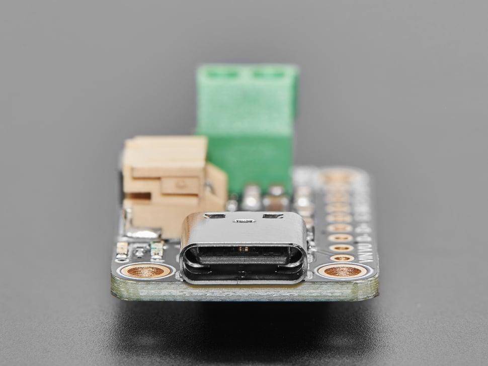 Adafruit bq25185 Ladegerät/Spannungswandler für Akkus ab 500mAh, JST PH-2 Pin, USB/DC/Solar, 5V, 1A