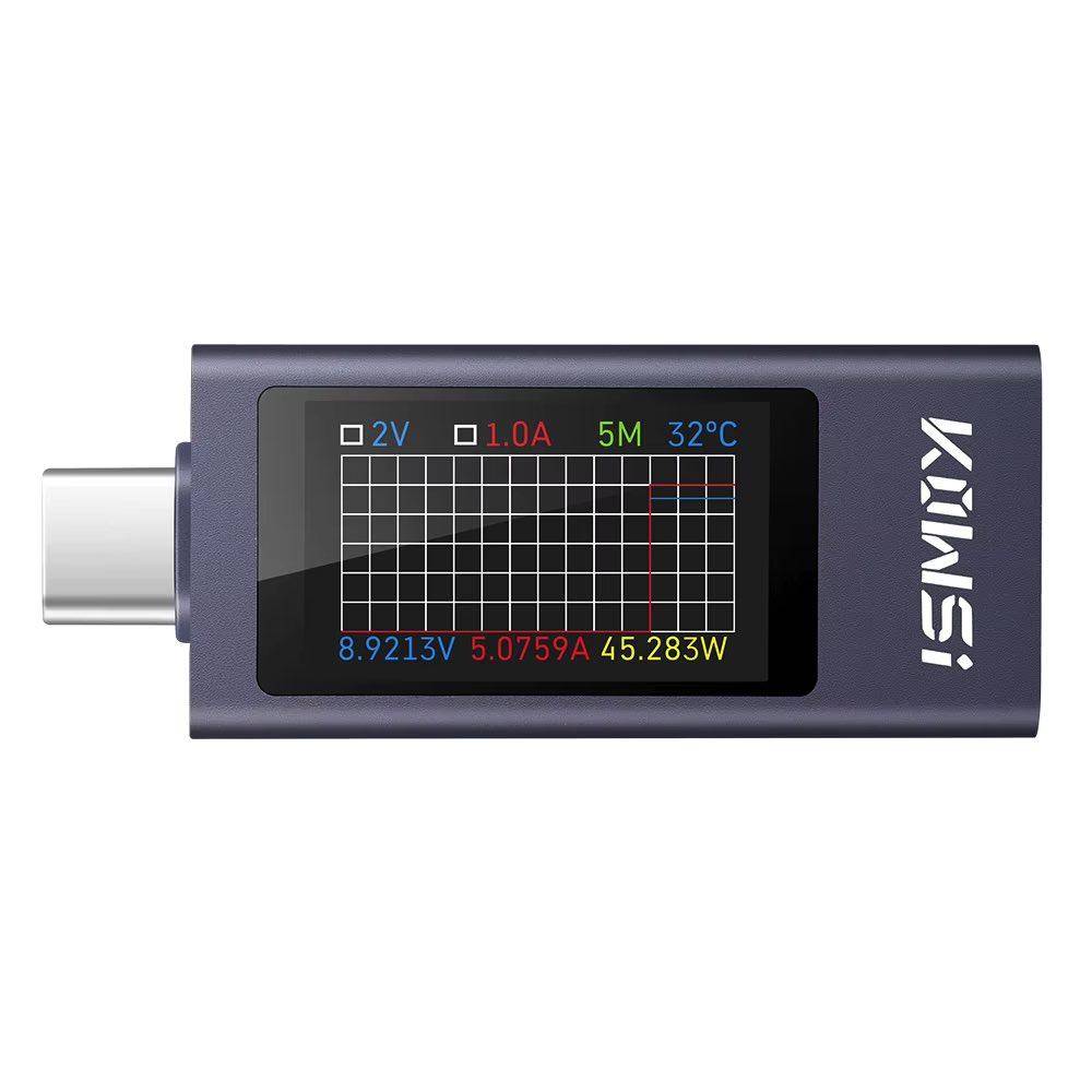USB Tester KWS-2303C für USB-C, 4-30V, 12A, OLED Display, Metallgehäuse