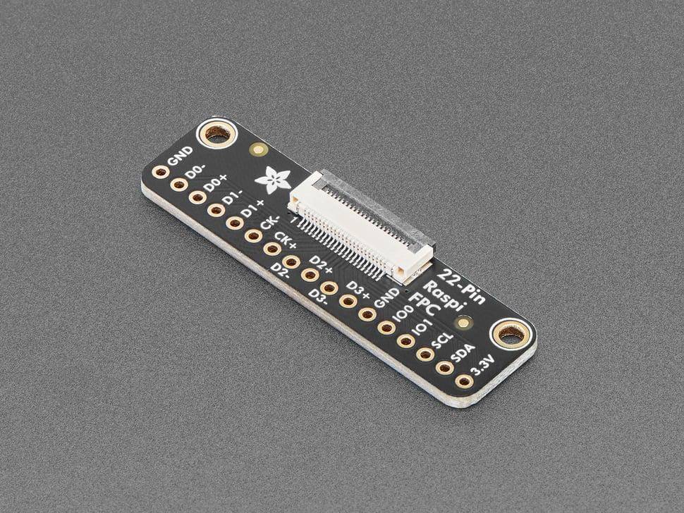 Adafruit FPC Breakout, Raspberry Pi 5, RP2350, HSTX, 22-Pin, 0,5mm, Video, I2C, GPIO, 3,3V