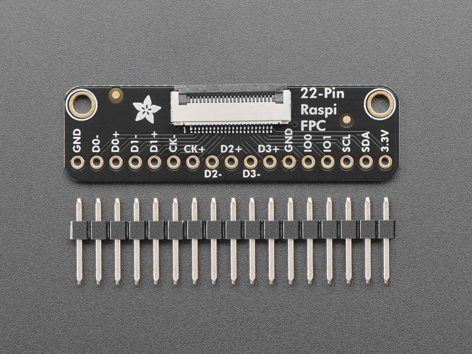 Adafruit FPC Breakout, Raspberry Pi 5, RP2350, HSTX, 22-Pin, 0,5mm, Video, I2C, GPIO, 3,3V