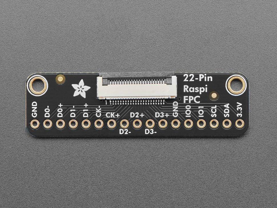 Adafruit FPC Breakout, Raspberry Pi 5, RP2350, HSTX, 22-Pin, 0,5mm, Video, I2C, GPIO, 3,3V